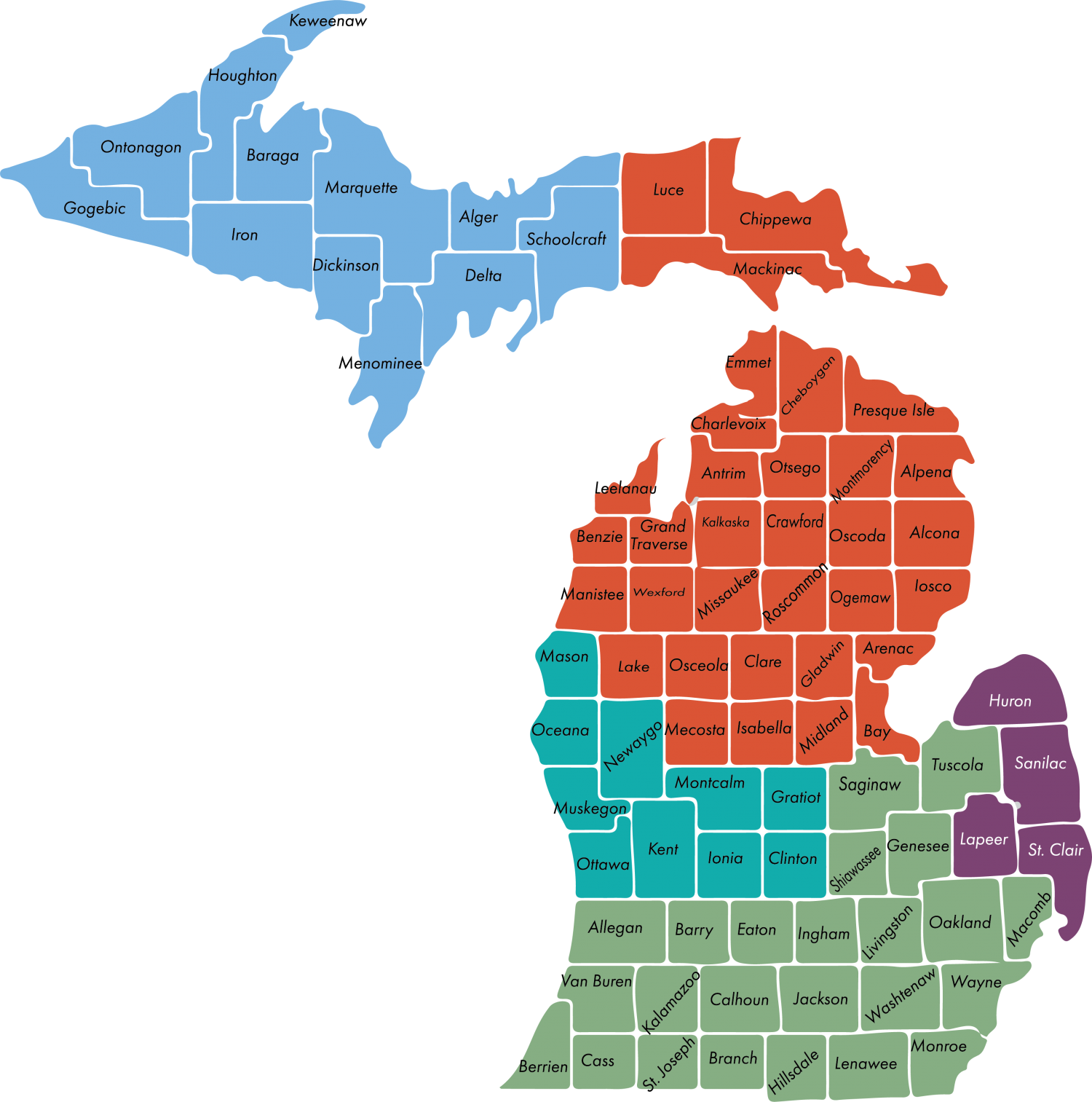 Michigan Service Area Map + Contacts – CentralStar Cooperative, Inc.