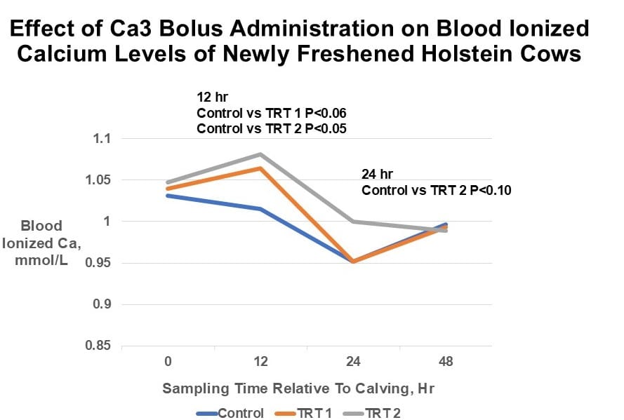 Improving Blood Ionized Ca with the Ca3 BioFresh® Bolus