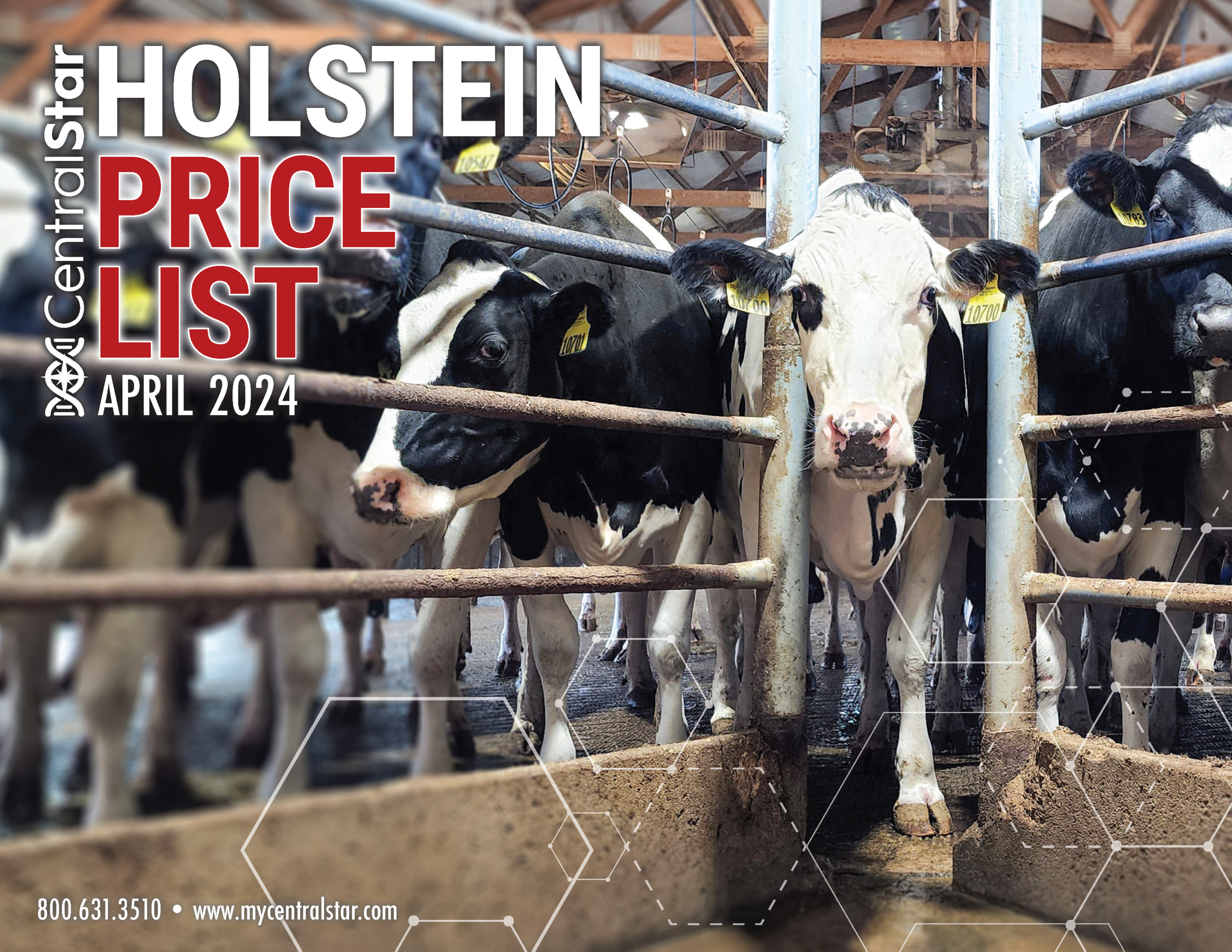 CentralStar April 2024 Holstein Price List