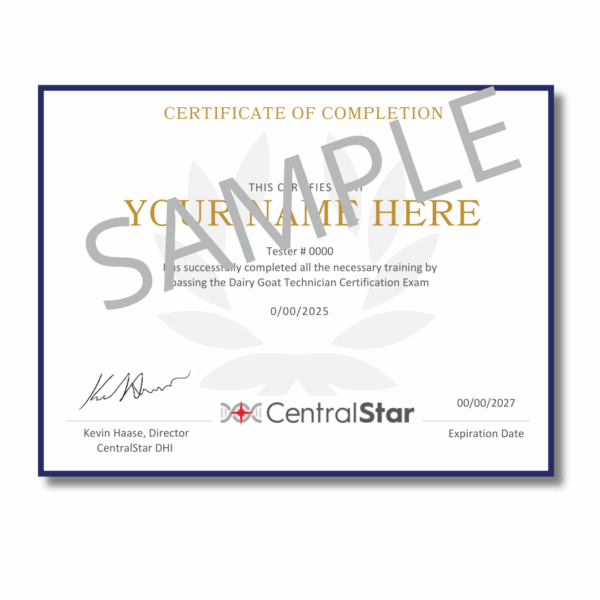 Sample Goat Certificate