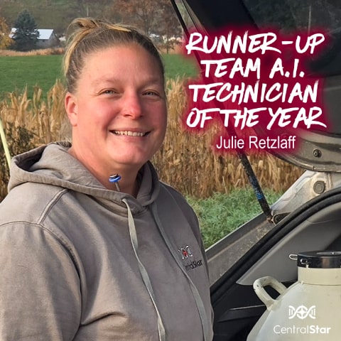 Julie Retzlaff Runner Up Team AI Technician of the Year