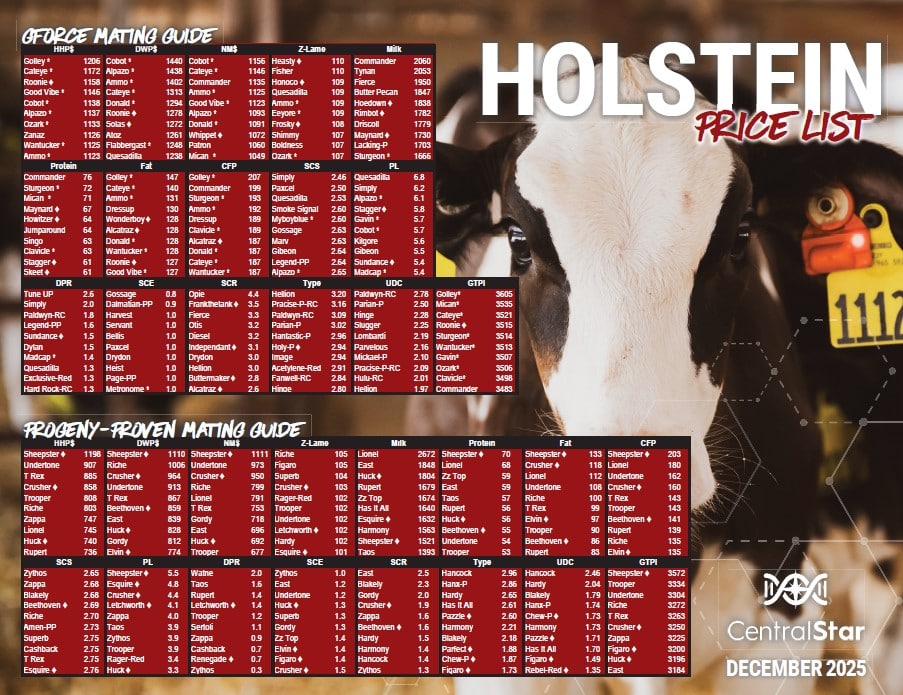 Holstein Price list cover
